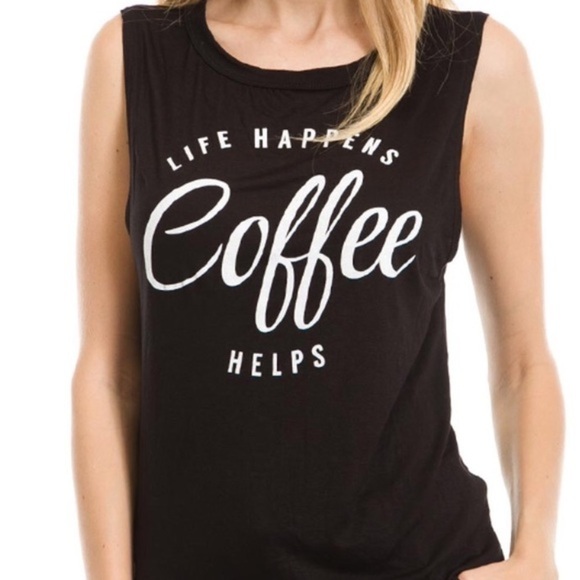 COFFEE Helps/Graphic Tank Top. Price firm. - Picture 3 of 3